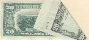 Paper Money Error - $20 Cutting Error